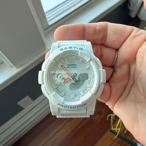 Casio Baby-G White and Blue Smartwatch